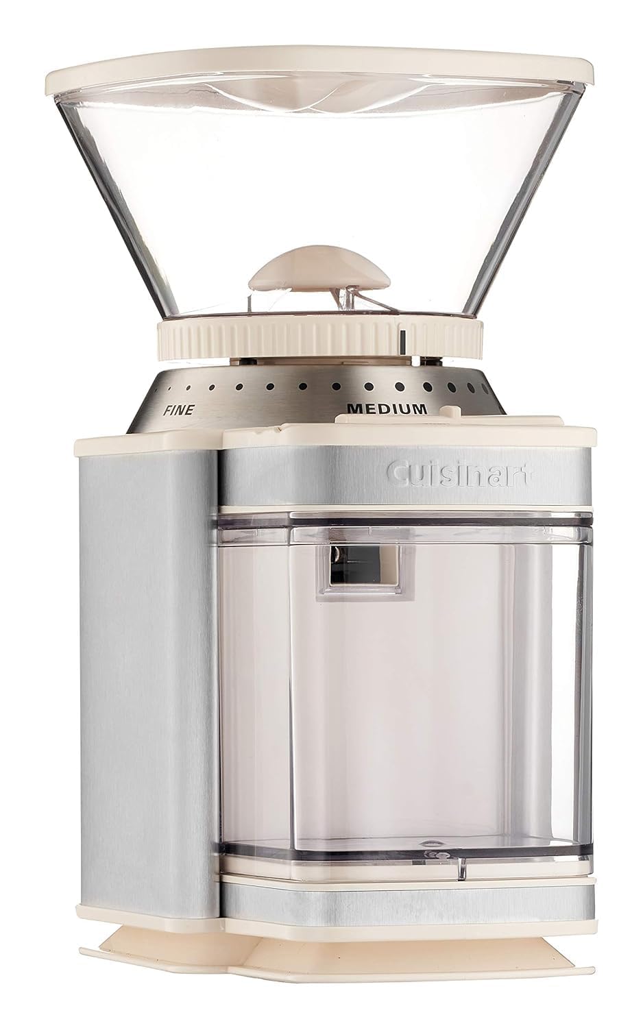 CUISINART - Molinillo de café eléctrico de un solo toque con selector de molienda de 18 posiciones, acero inoxidable, DBM-8CRMP1, crema