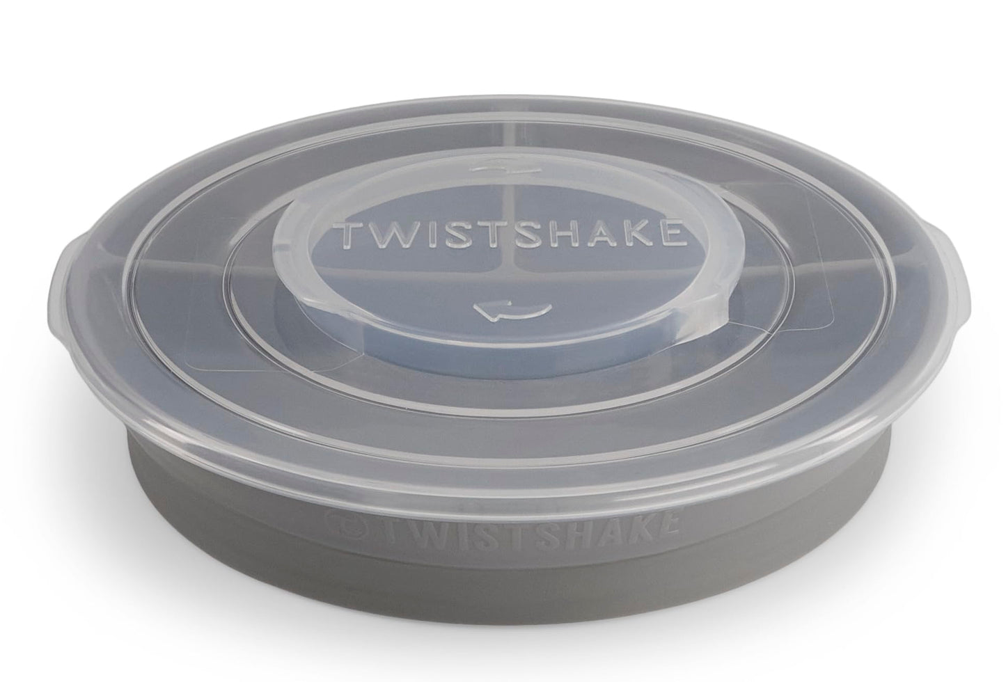Plato Dividido Twistshake Verde con Tapa Antideslizante de Silicona para Bebés