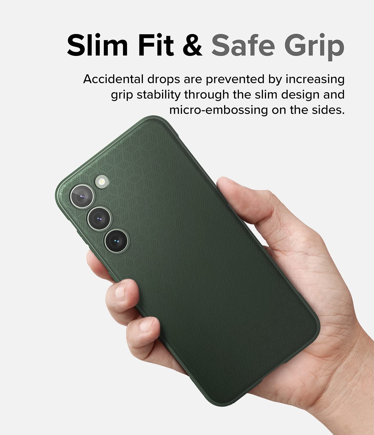 Funda Samsung Galaxy S23 Plus Ringke Onyx Dark Green Antihuellas y Antideslizante