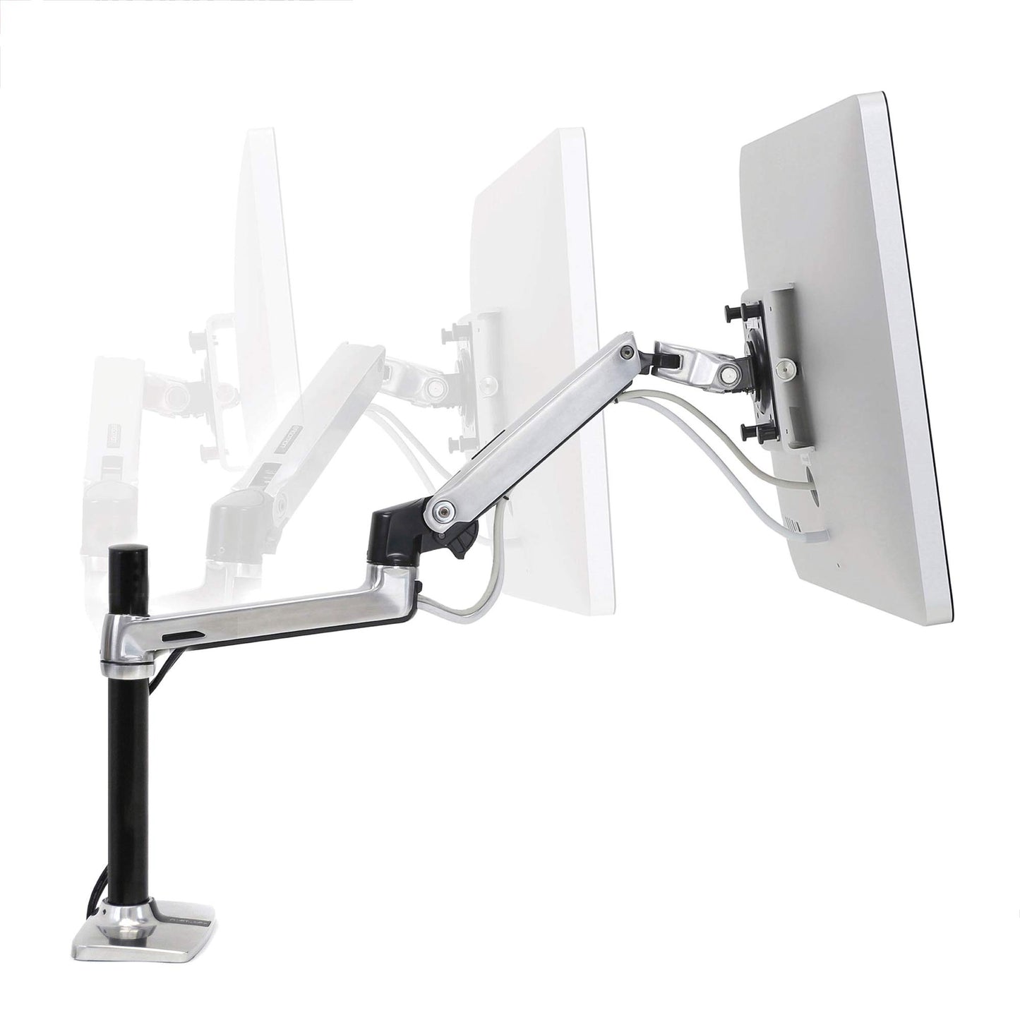 Soporte de Escritorio Ergotron LX Negro con Brazo para LCD y Poste Alto