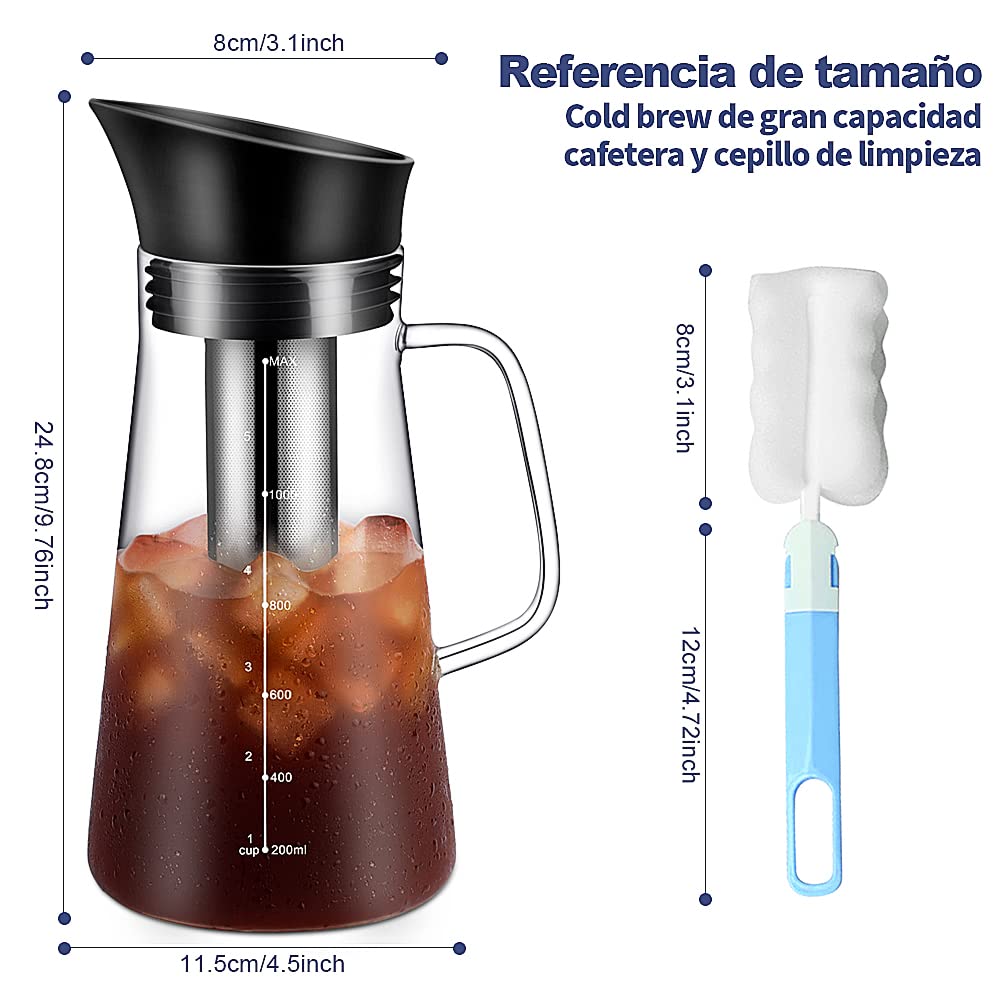 Cafetera SKM-MX Acero Inoxidable Vidrio con Filtro Extraíble Hermética 1.2L