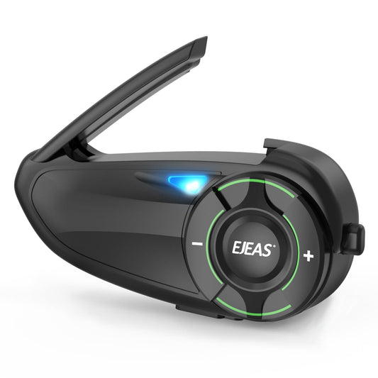 Auricular Bluetooth para Casco de Motocicleta iSunergy Mesh 3.0 Negro con Cancelación de Ruido CVC, Impermeable IP67 y Compatibilidad para 6 Pilotos