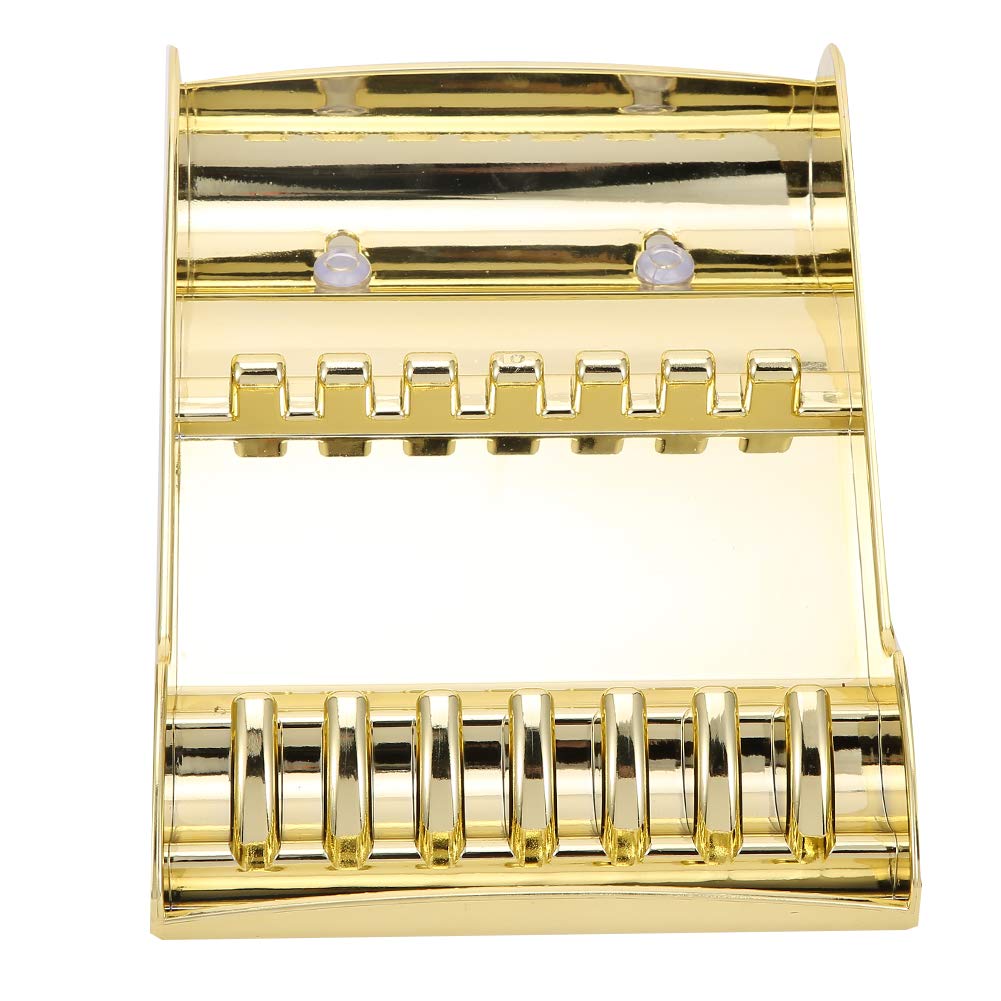 Soporte tijeras peluquería ABS con doble ventosa, oro