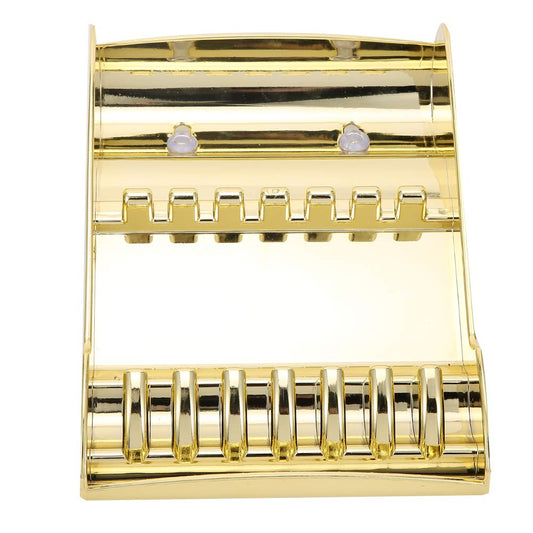 Soporte tijeras peluquería ABS con doble ventosa, oro