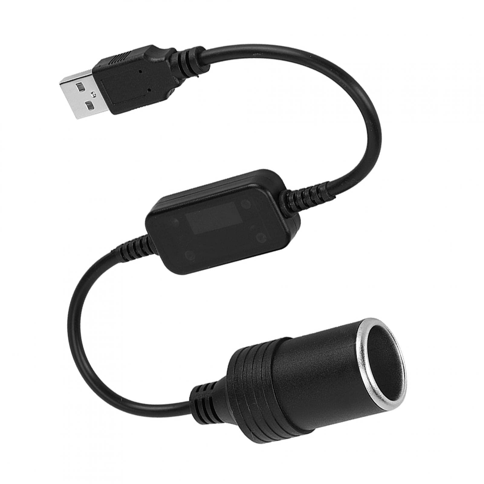 Acouto USB a Encendedor de Cigarrillos Cable Convertidor de Enchufe Cable Convertidor de Enchufe USB 5V a 12V Adaptador Convertidor de Enchufe de Encendedor de Cigarrillos USB de Coche Macho a Hembra