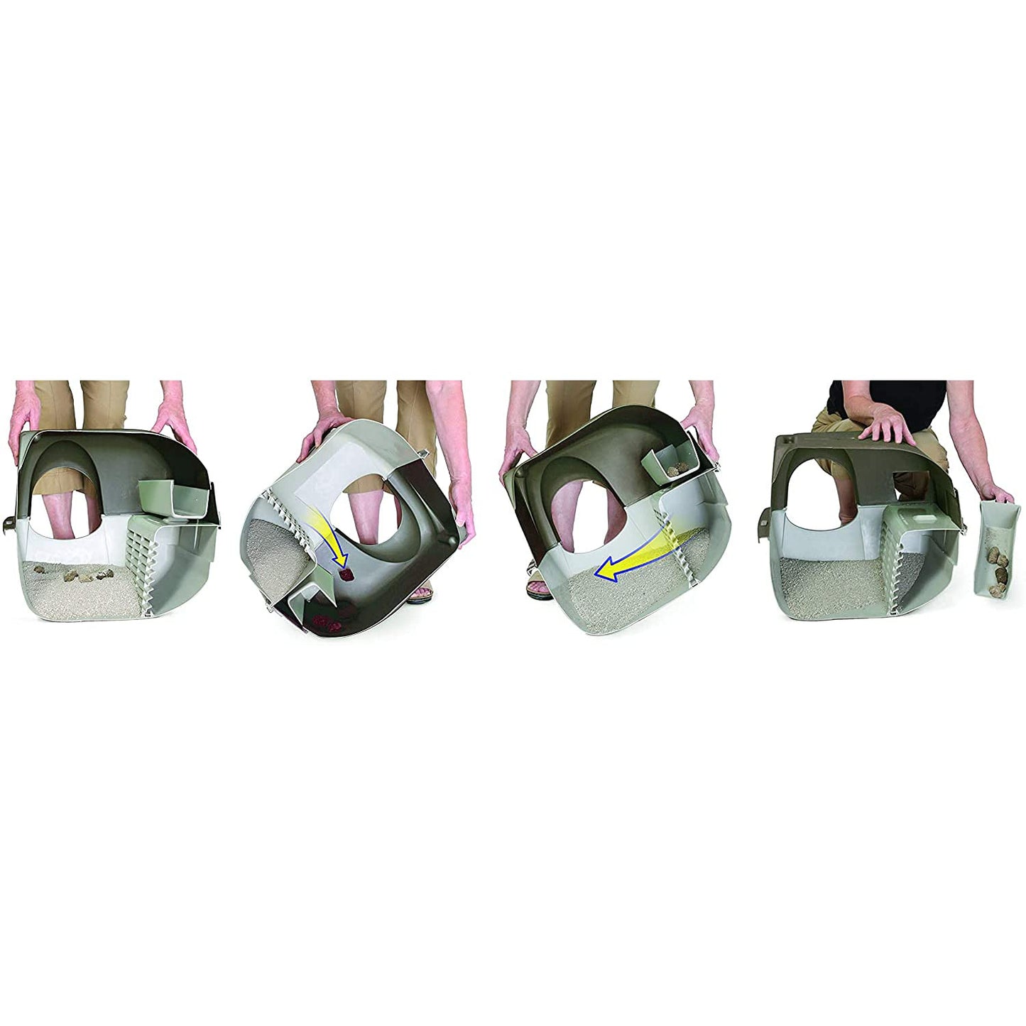 Caja de Arena Autolimpiante Omega Paw Gris Tamaño Regular Generación 5