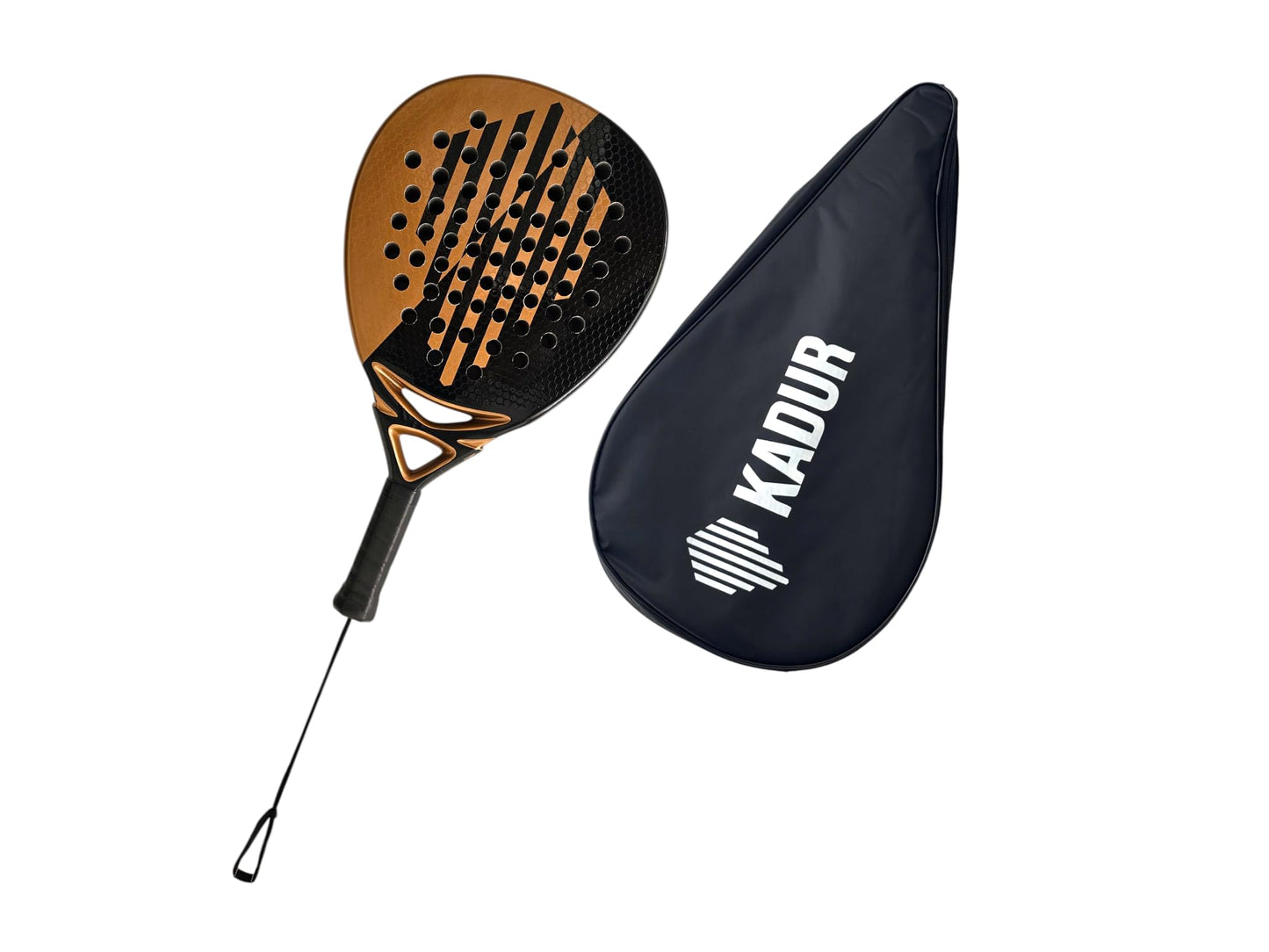 Pala de Pádel Kadur Noctis Negro Fibra de Carbono y Núcleo EVA para Principiantes e Intermedios