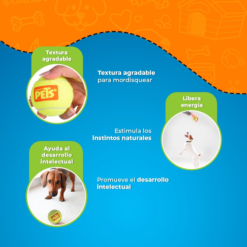 Juguete Pelota Fancy Pets Bicolor con Squeaker para Perro