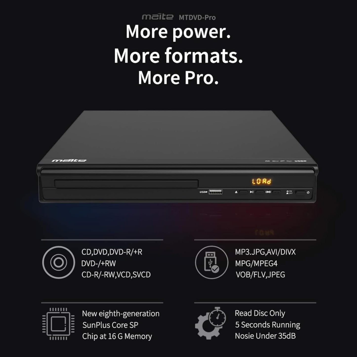 Reproductor de DVD con Salida HDMI y Compatibilidad NTSC/PAL