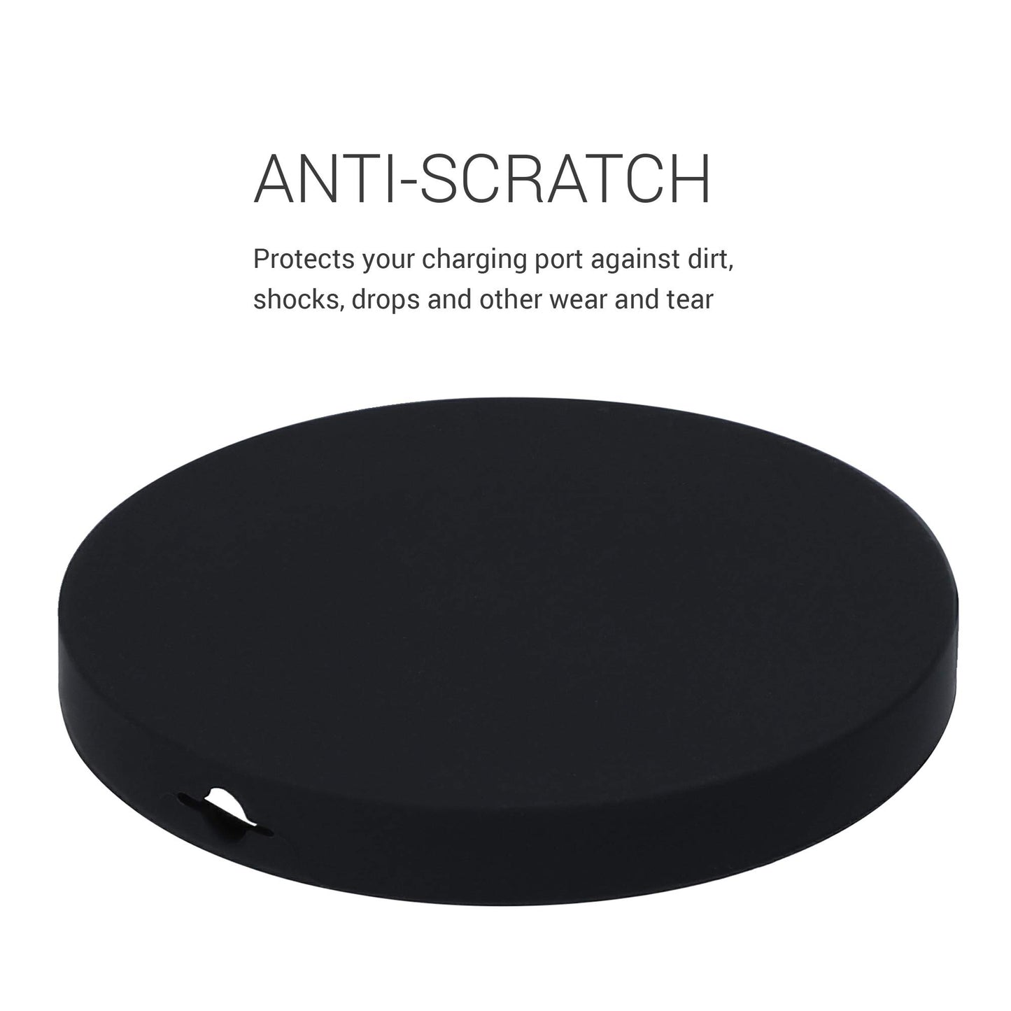 kwmobile Funda de Silicona Compatible con Apple MagSafe Charger Pad - Carcasa Protectora TPU para Cargador - Negro