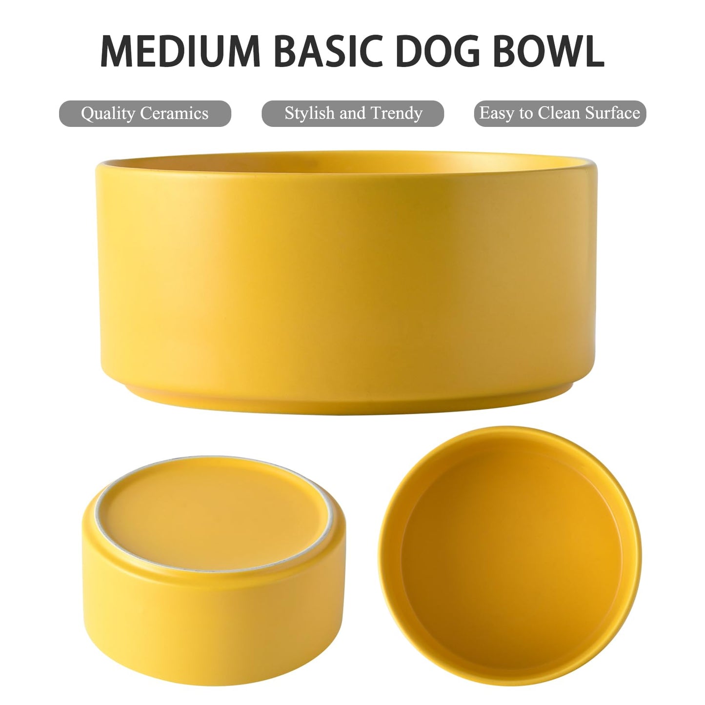 Comedero Elevado Welloyed Cerámica Bambú para Perros Pequeños y Medianos