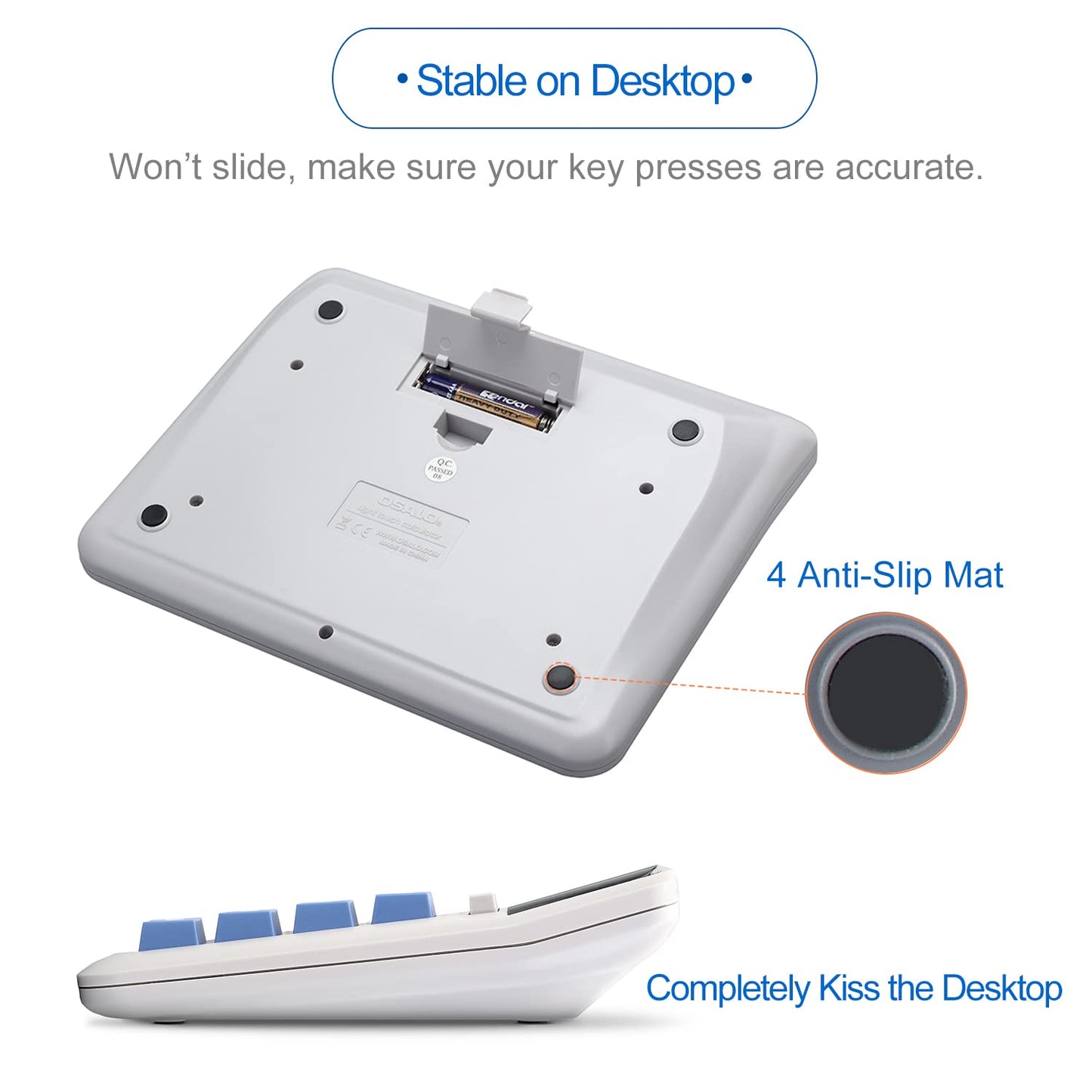 Pendancy Calculadora de Escritorio Pantalla LCD Extra grande Calculadora de Contabilidad de números Grandes de 12 dígitos con botón de Respuesta Gigante, para Office Business Home (2135-2 Piezas)