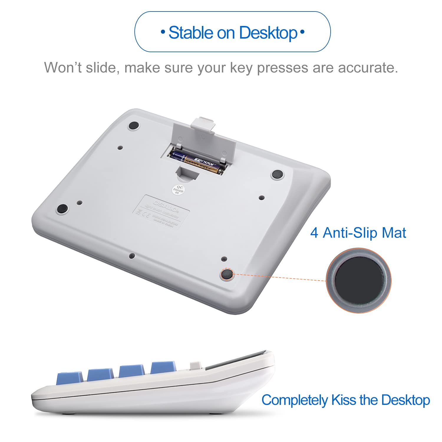 Pendancy Calculadora de Escritorio Pantalla LCD Extra grande Calculadora de Contabilidad de números Grandes de 12 dígitos con botón de Respuesta Gigante, para Office Business Home (2135-2 Piezas)