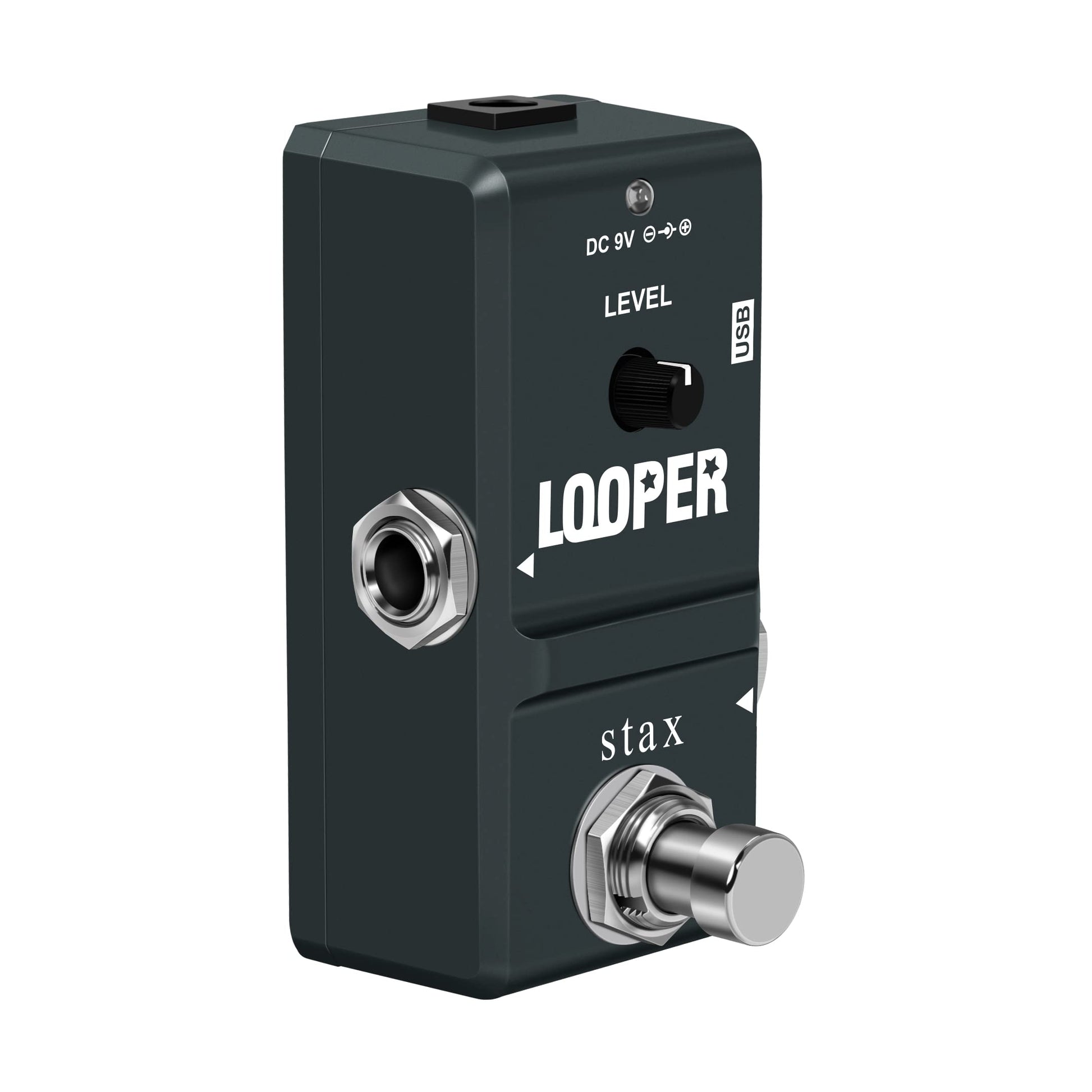Pedal Looper Stax ooperL Estéreo Compacto Chasis de Metal Control de un Botón