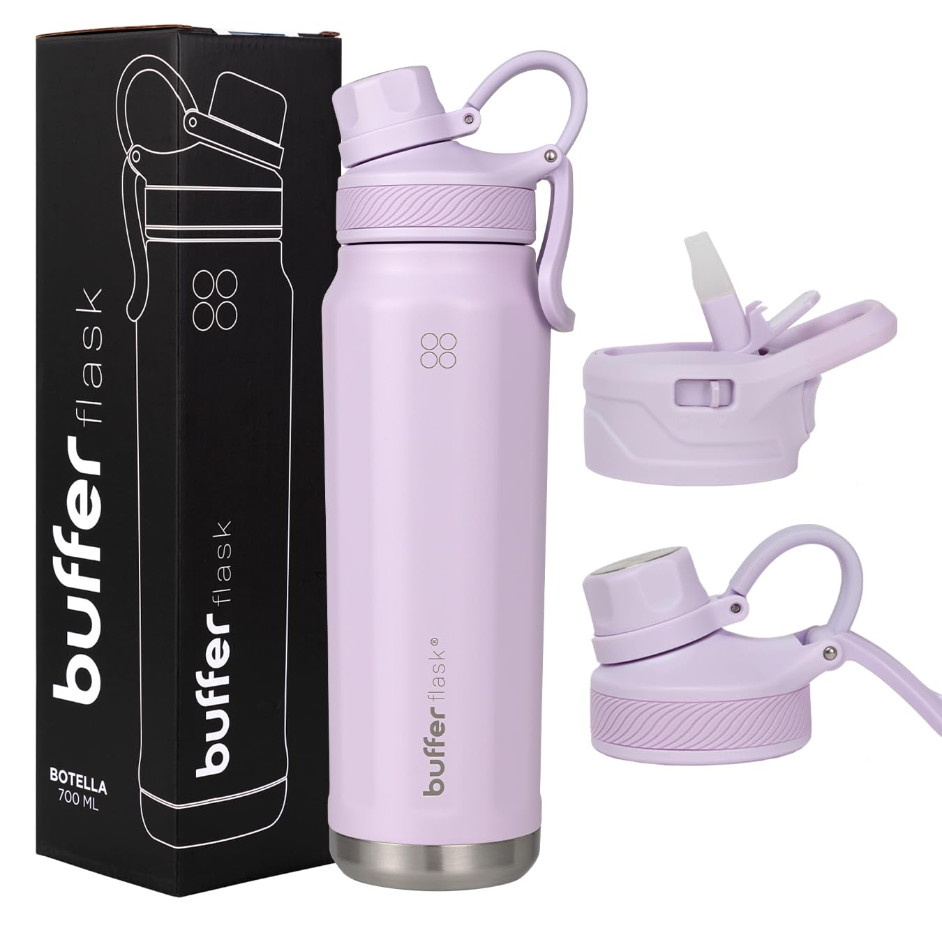 Termo de Acero Inoxidable BUFFER FLASK Soaked Lilac Antigoteo Hermético 700ml