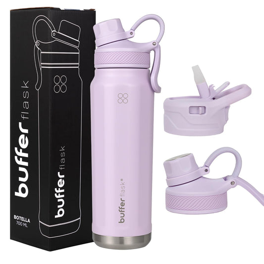 Termo de Acero Inoxidable BUFFER FLASK Soaked Lilac Antigoteo Hermético 700ml