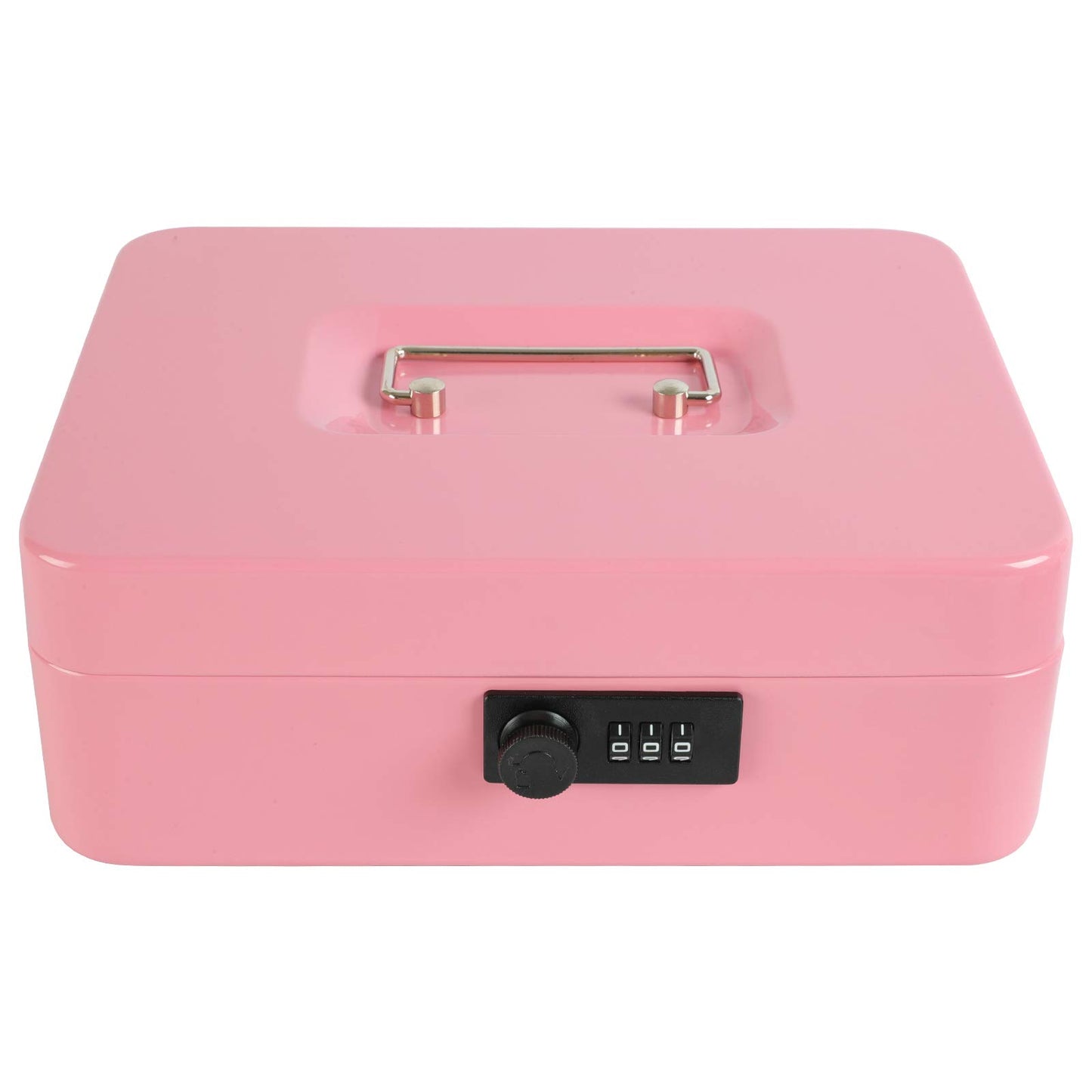 Caja Fuerte de Acero Xydled Rosa con Cerradura de Combinación y Bandeja Extraíble para Monedas