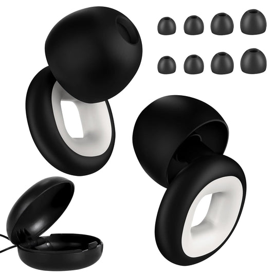 Tapones de Oídos Reutilizables SNR 32 dB Protectores Auditivos para Dormir y Concierto para Alta Concentración