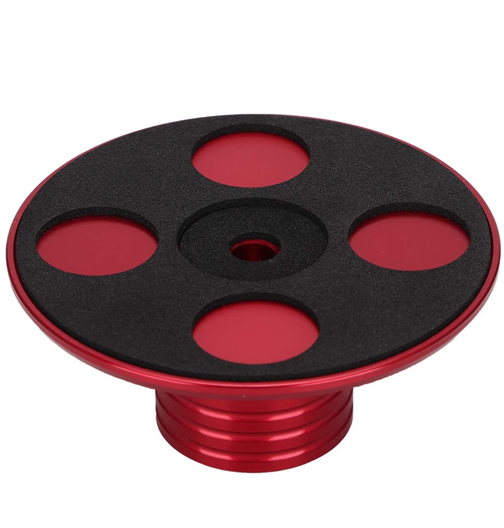 Estabilizador de Discos de Aluminio Metálico Rojo para LP de Vinilo