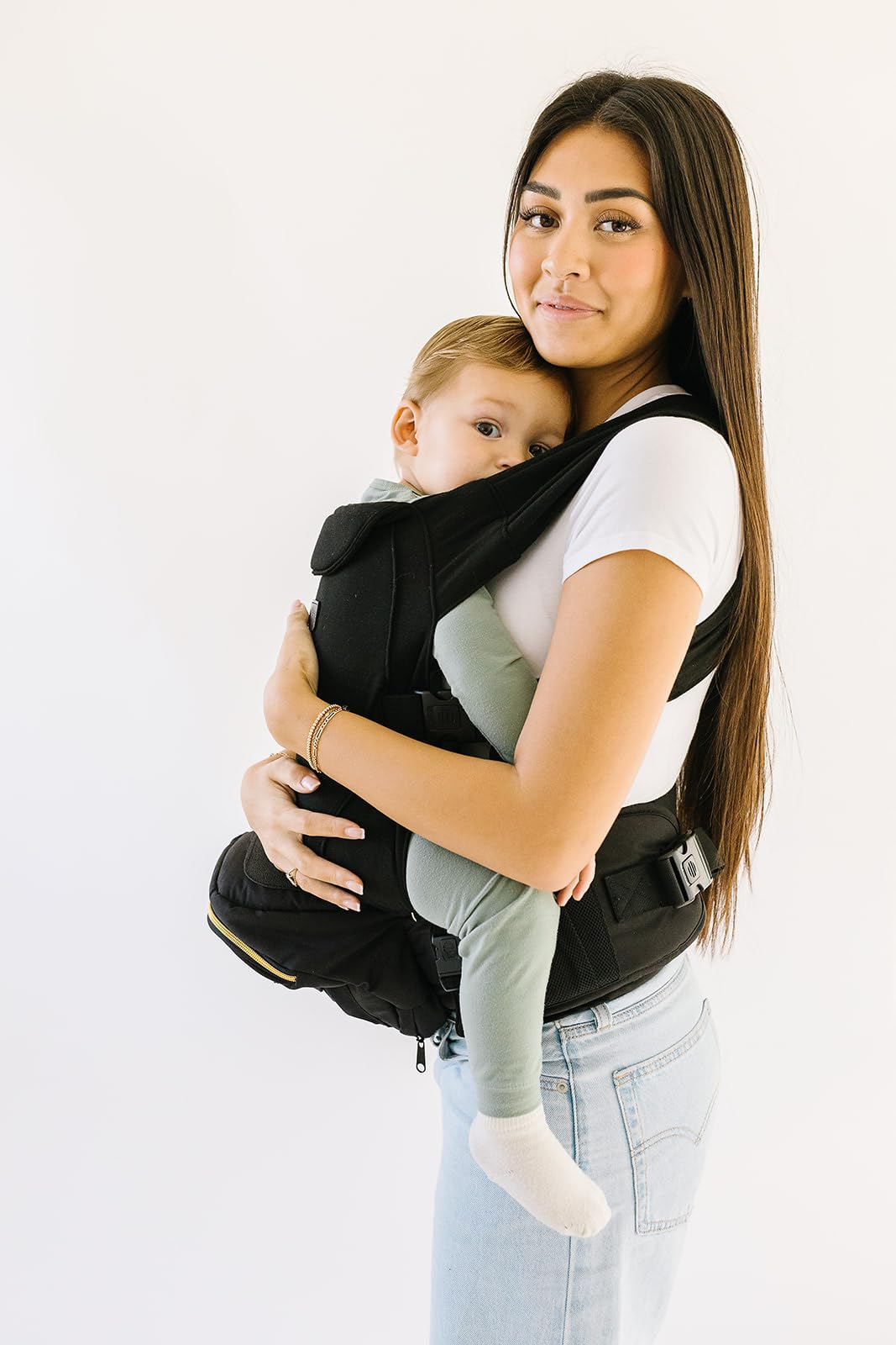 Tushbaby Portabebés 2 en 1 Convertible con Asiento de Cadera, Manos Libres