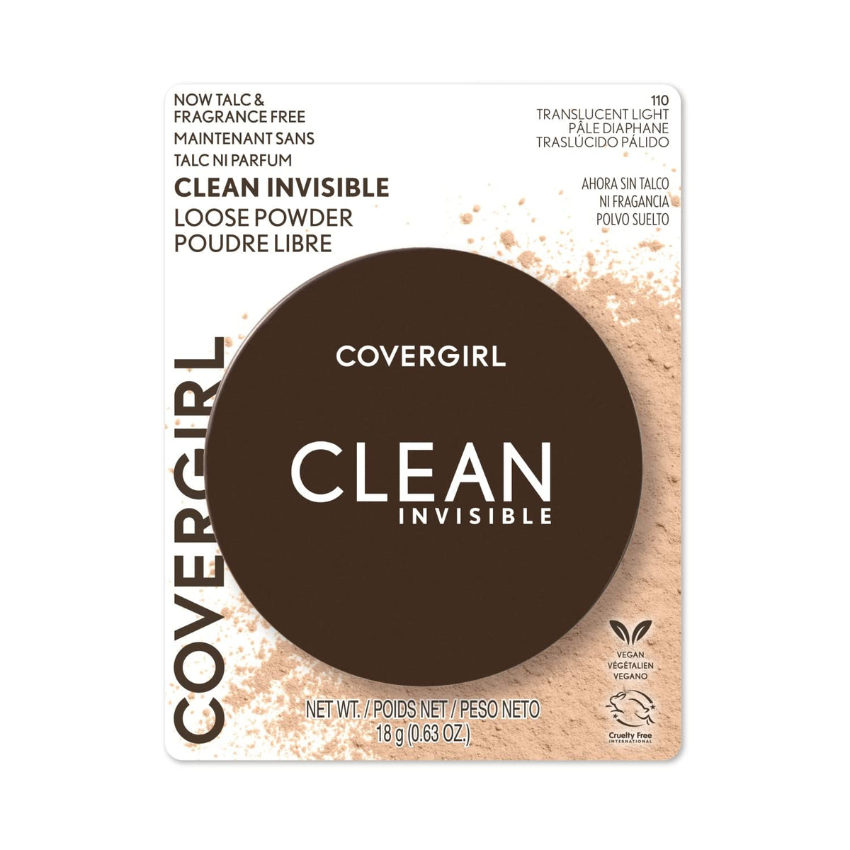 Clean Invisible Loose Powder - 110 Translucent Light by CoverGirl for Women - 0.63 oz Powder