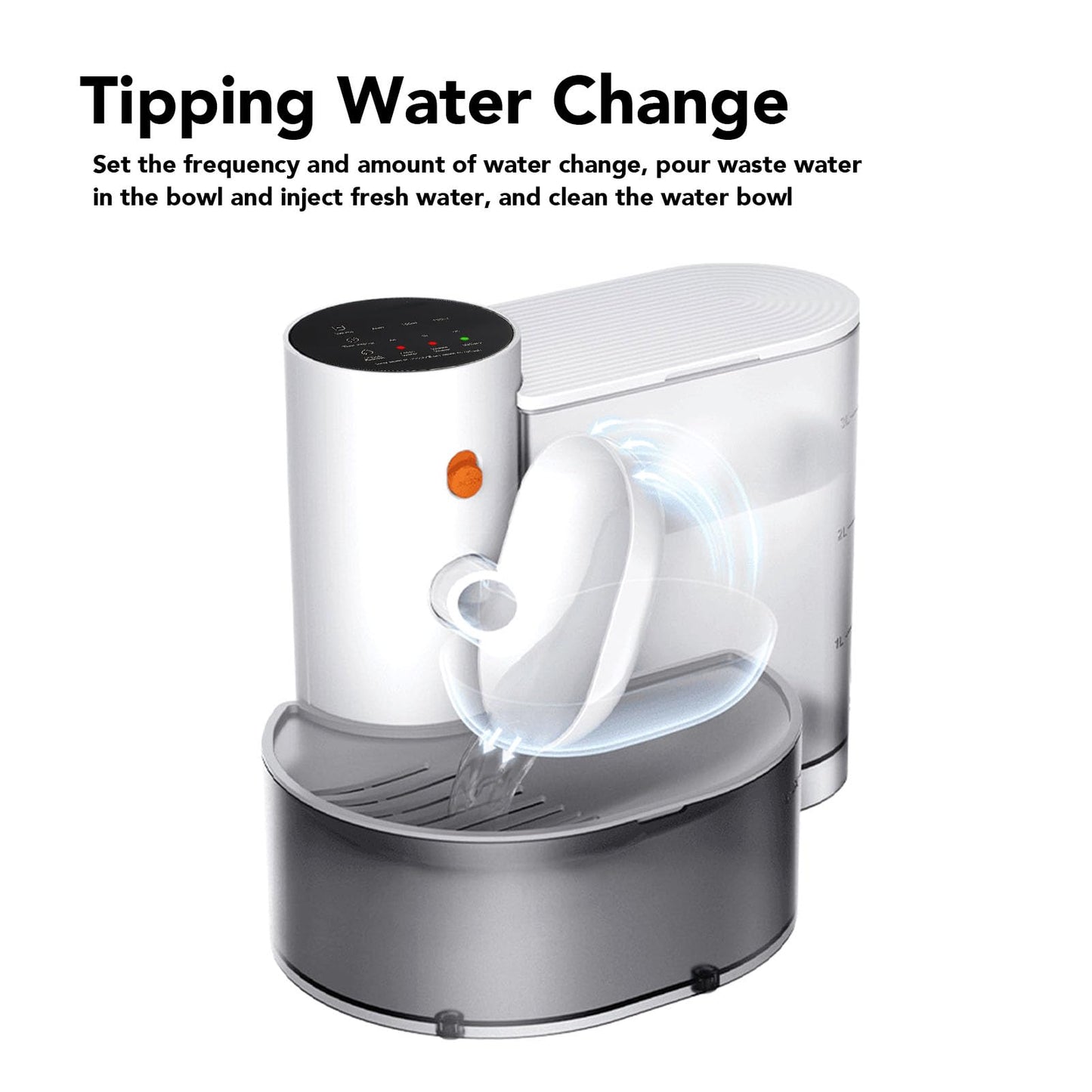 Fuente de Agua Inteligente para Mascotas, Dispensador Automático de Agua para Mascotas de 3 litros, Fuente de Agua Inalámbrica USB de 9,92 Pulgadas para Verter sobre Gatos,