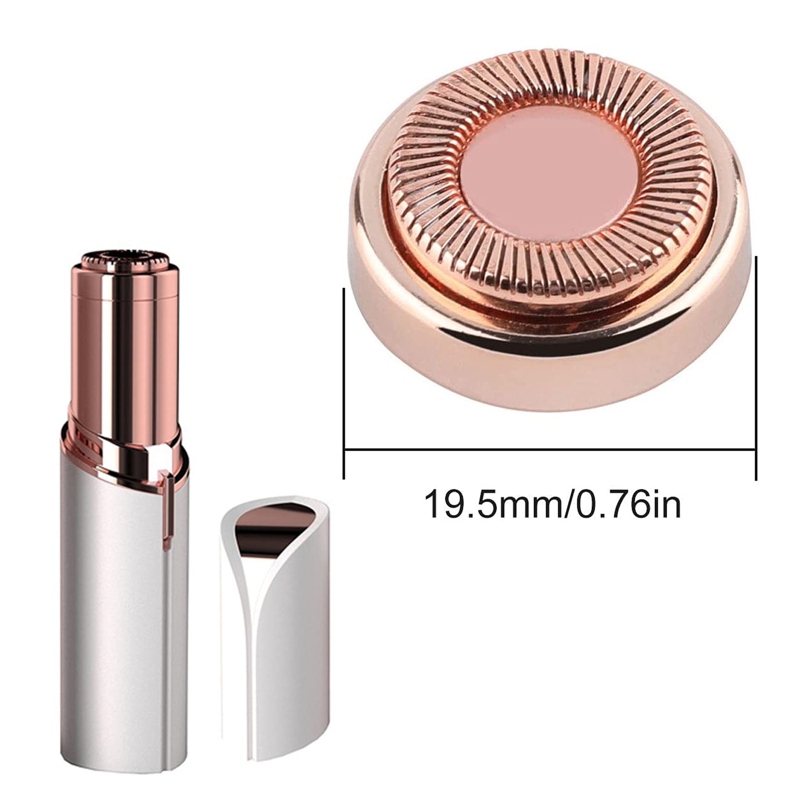 Gift2U Cabezales de Repuesto para removedor de Vello Facial, Cabezal de afeitadora electrónica de Repuesto con Cubierta de Hoja chapada en Oro de 18 K para Cara, Pierna, axila, Espalda, etc.