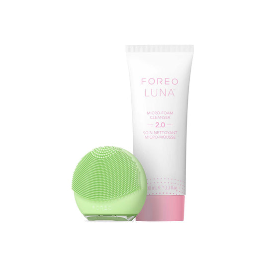 Cepillo de Limpieza Facial FOREO LUNA 4 go y Limpiador LUNA Micro-Foam 2.0 100 ml - Reductor de Poros - Cuidado Skincare para Todo Tipo de Pieles