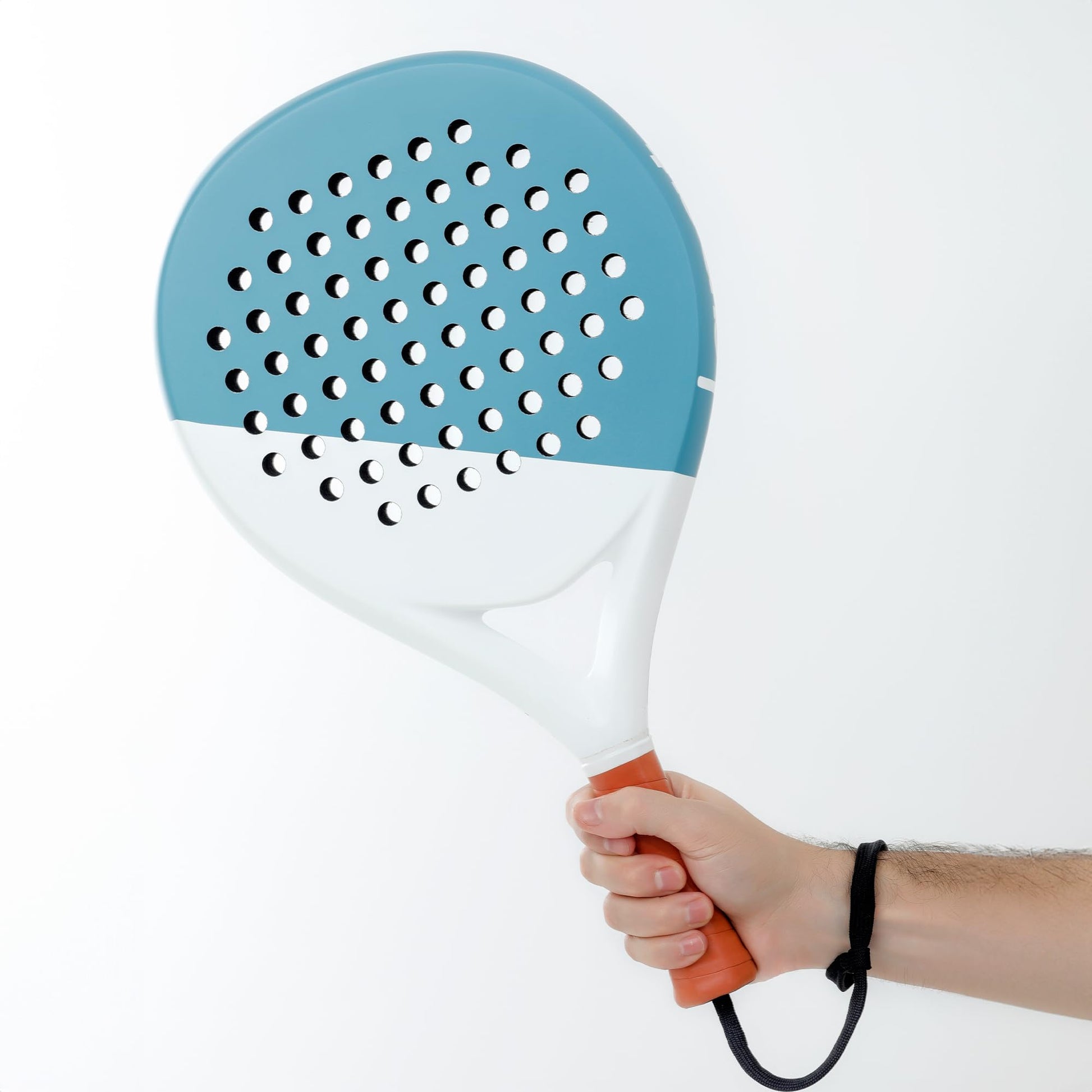 LAPAT Pala de Padel con Funda - Superficie de Carbono con Memory Foam EVA - Raqueta de Padel Ligeras (Azul Retro Nueva)