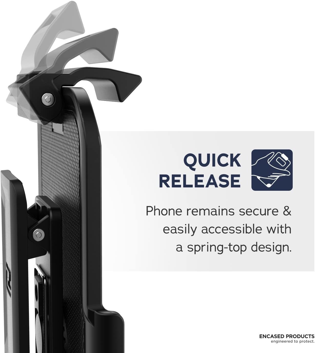 Funda para Cinturón Encased Negro, Protección a Prueba de Golpes para Samsung Galaxy S23 Ultra
