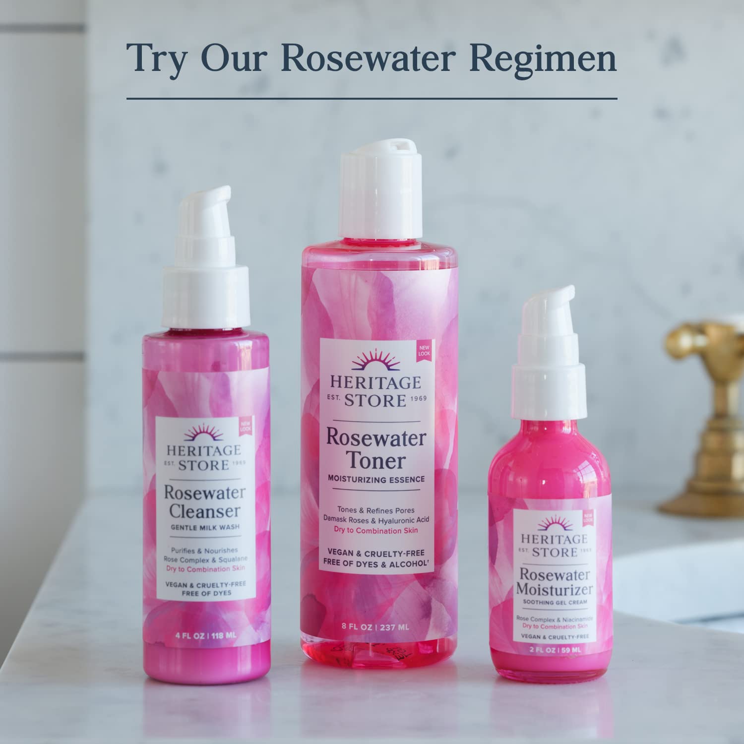 Heritage Store Rosewater & Glycerin, 8 Ounce