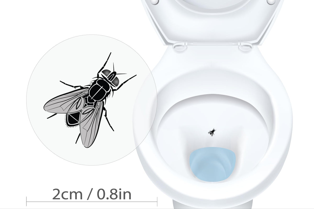 Bullseye - Paquete de objetivos de inodoro (13 objetivos) con herramienta aplicadora para una fácil instalación en inodoros y urinarios. Divertidas pegatinas de lente de inodoro para niños y hombres