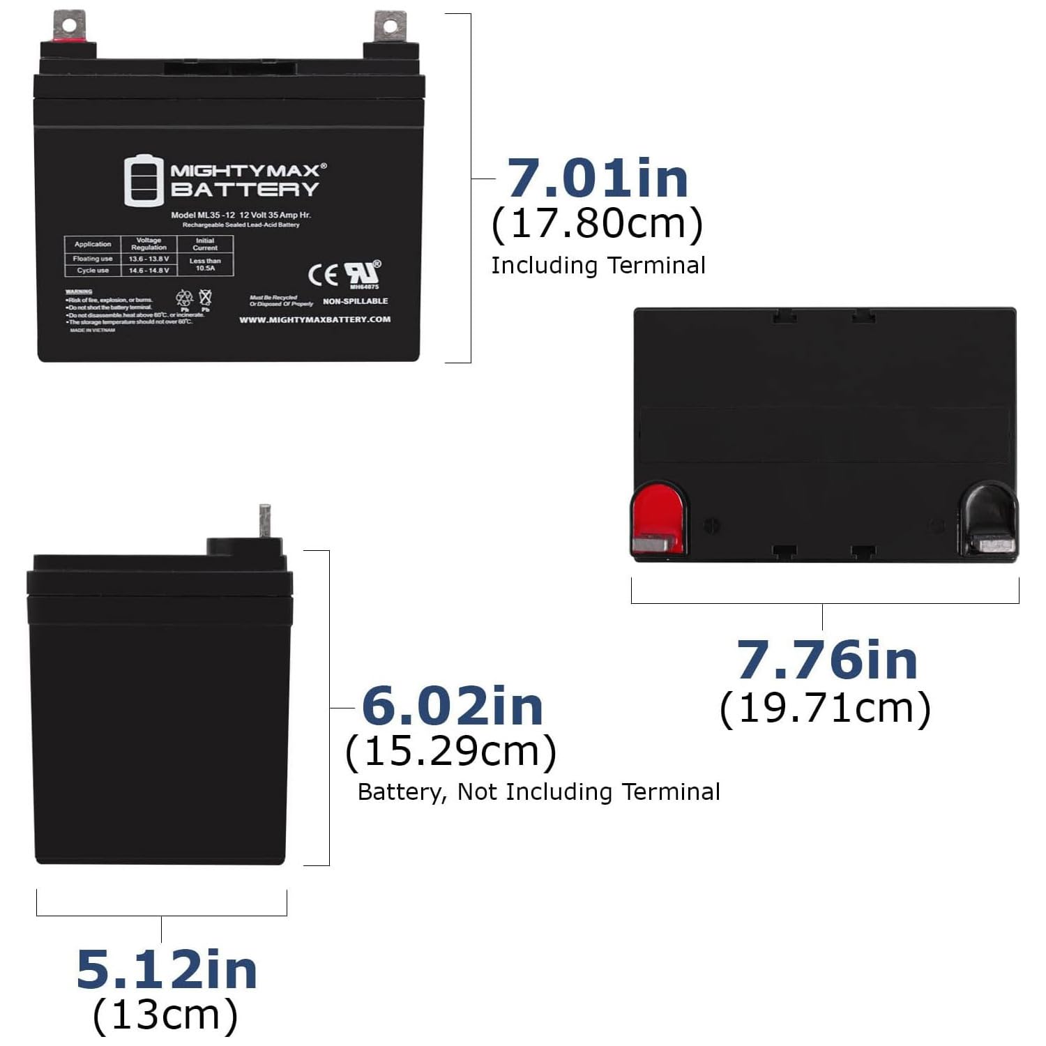 Batería SLA Mighty Max Battery 12 V 35 AH