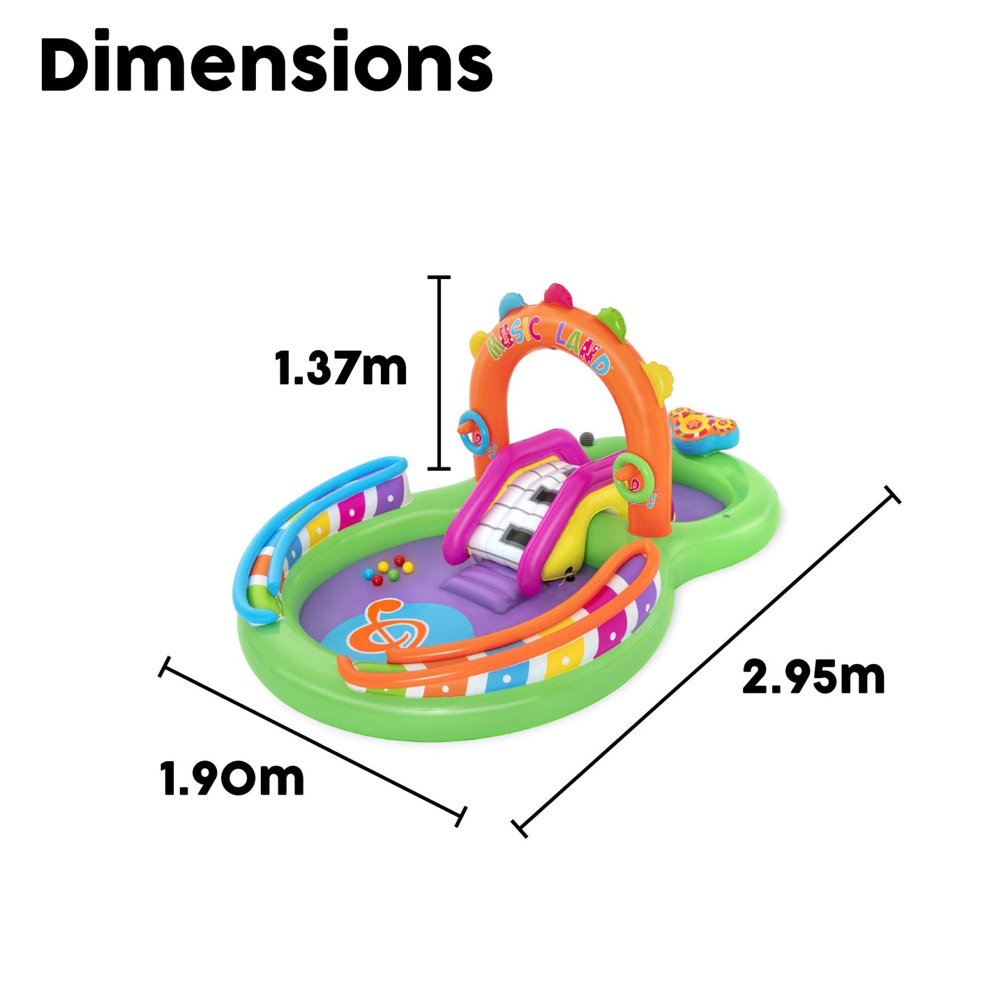 Bestway Alberca Inflable 295 x 190 cm x 137cm Centro de Juegos Acuaticos