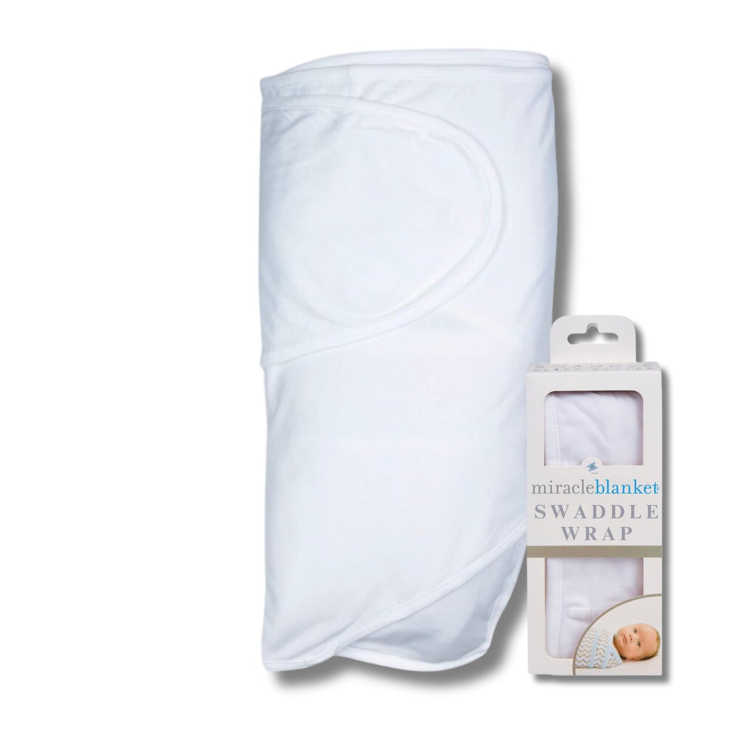 Miracle - Manta Envolvente para Dormir – Ayuda a tu recién Nacido más Tiempo – Saco de Dormir Suave y Seguro para bebés – Manta de Envolver fácil de Usar para un bebé Tranquilo (Blanco)