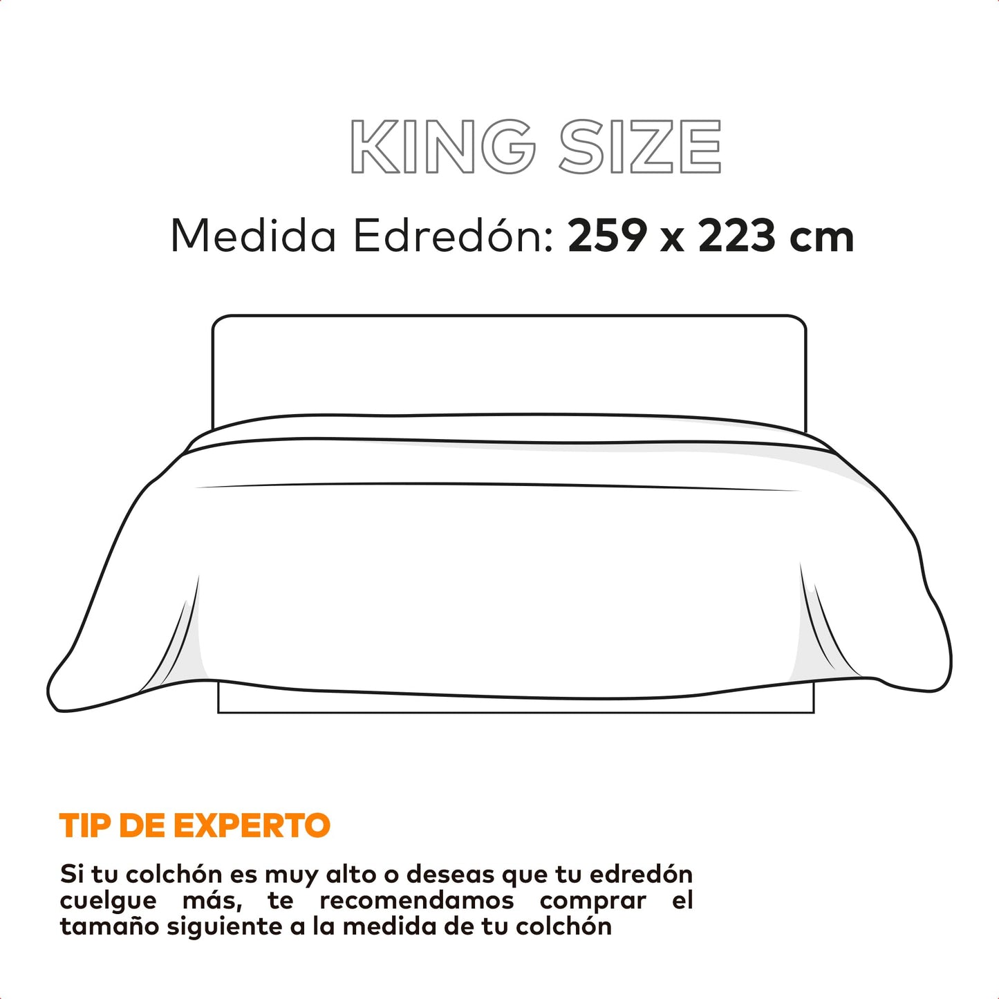 Edredón Acolchado Dreamlab Azul Mezclilla Hipoalergénico para Toda Estación King Size