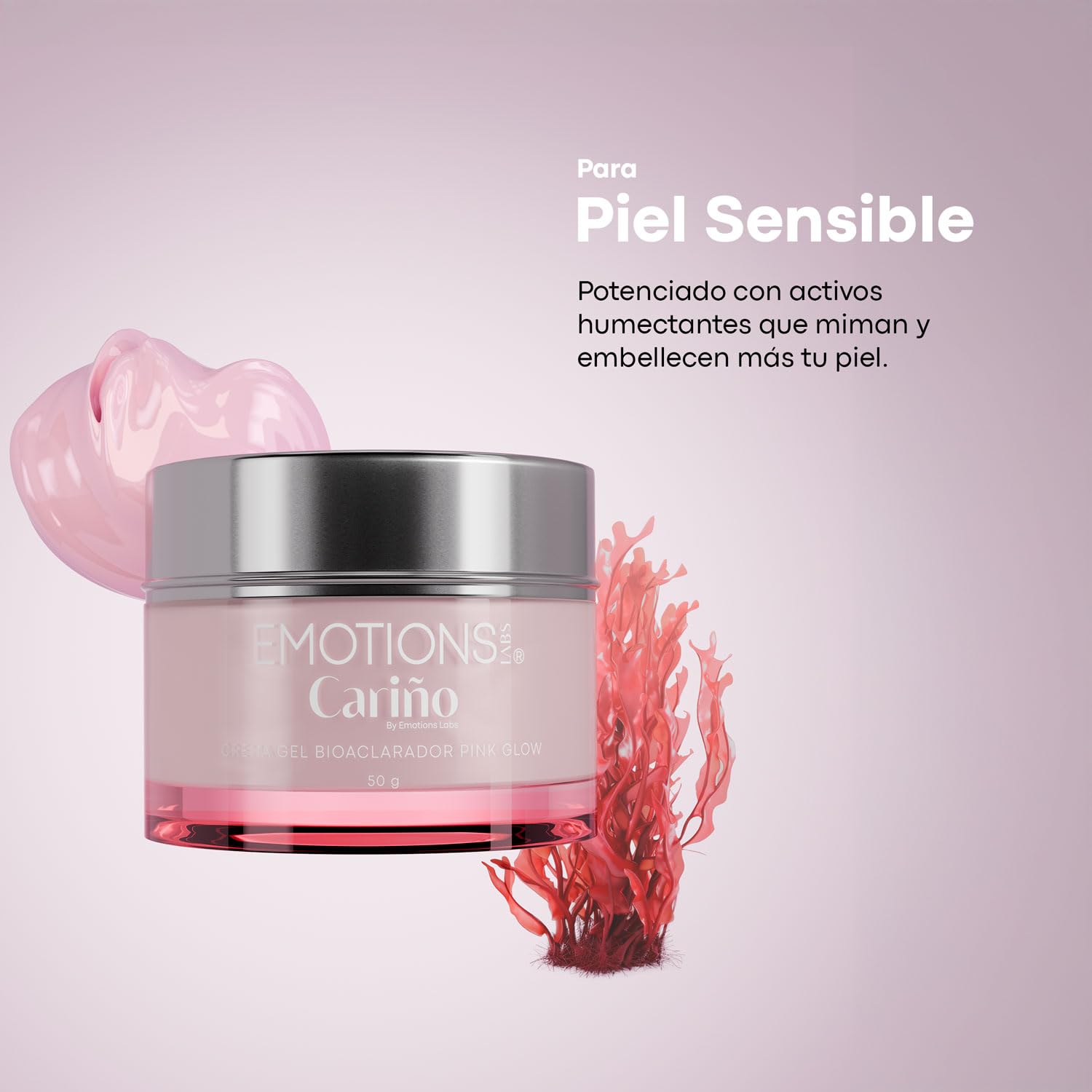 Crema Facial en Gel Emotions Labs Cariño Niacinamida y Vitaminas para Piel Sensible