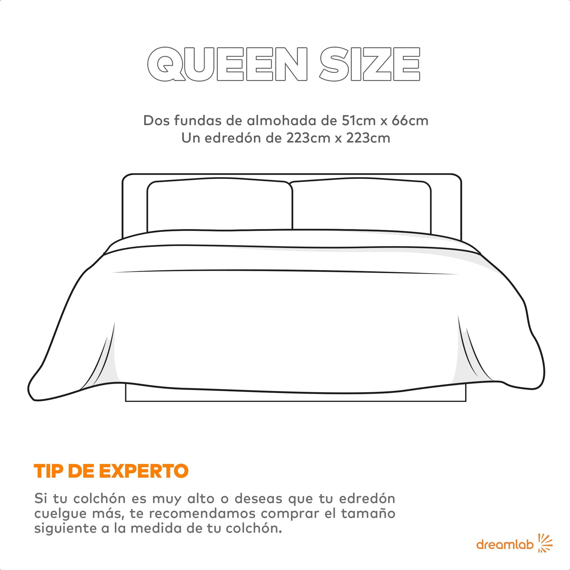 Juego Edredón Queen Dreamlab Beige Ultra Suave Hipoalergénico Reversible Plisado