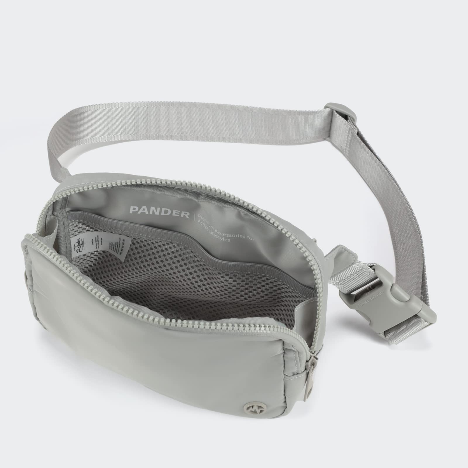 Riñonera Pander Gris Seal Ajustable Impermeable Sólida para Mujer y Hombre