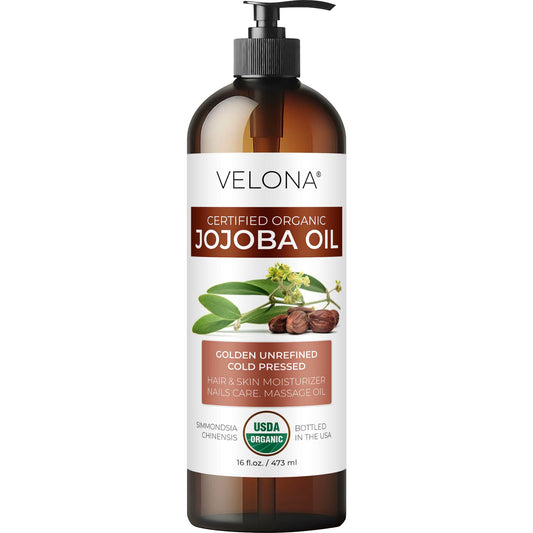 JOJOBA Oil Golden Organic Carrier UNREFINED Cold Pressed RAW Virgin (16oz)