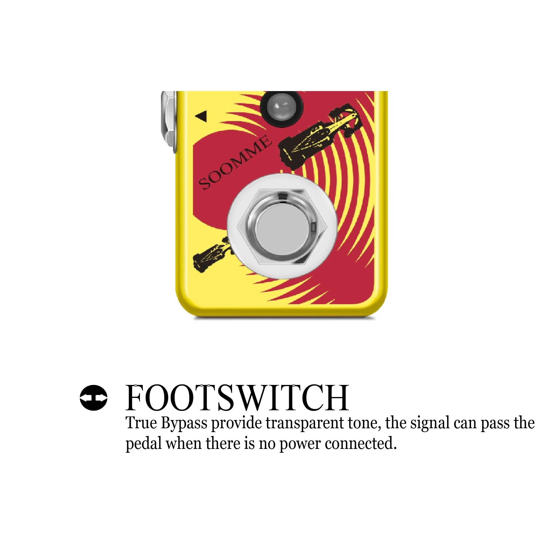 Pedal Flanger Para Guitarra SOOMME Metálico Sonidos Clásicos Retro Efecto True Bypass