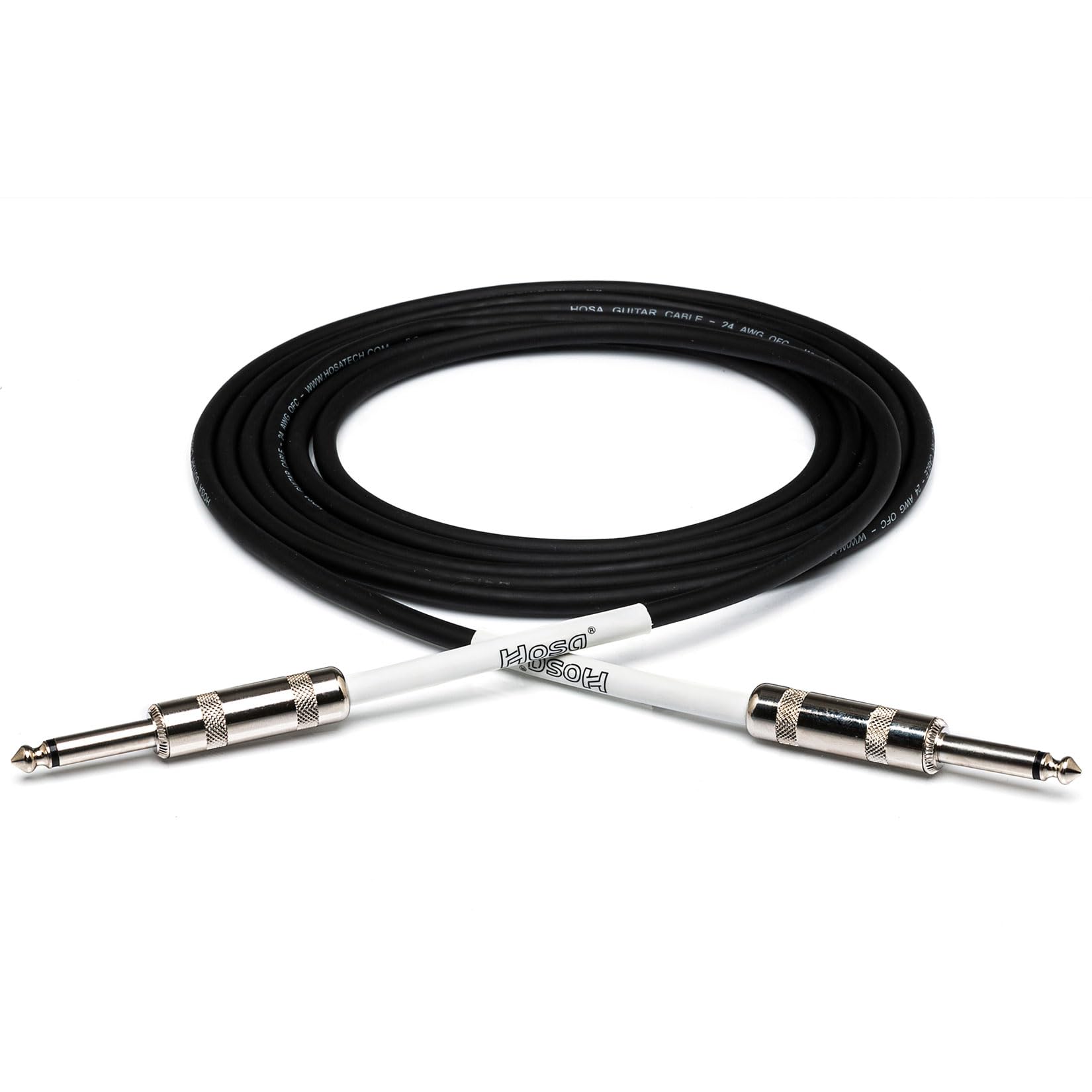 Hosa GTR-205 - Cable de guitarra recto a recto, 5 pies, color negro
