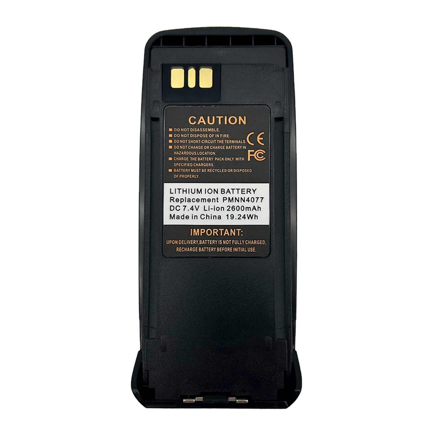 Batería de Iones de Litio Nobrand Negra 2600mAh para Radio Walkie Talkie 7.4V