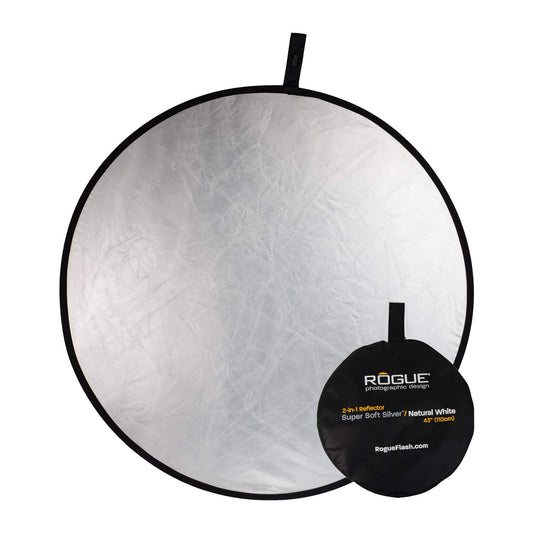 Rogue Reflector Plegable 2 en 1 – Super Soft Silver/Natural White 43 Pulgadas