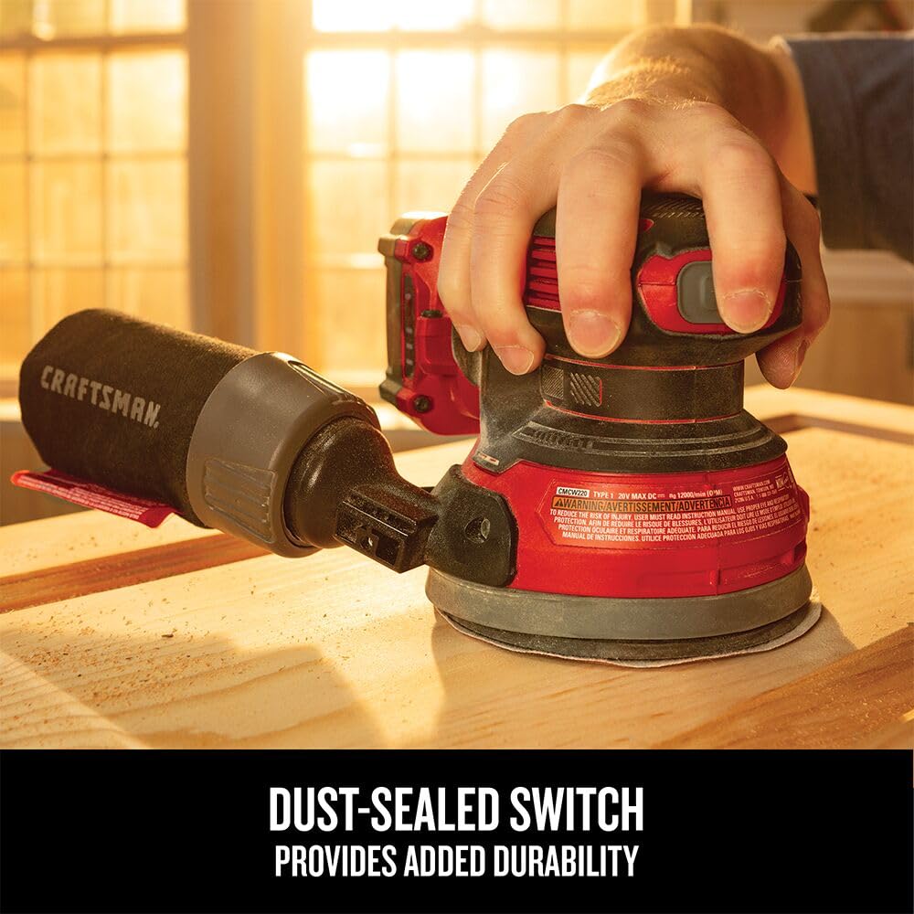 CRAFTSMAN Lijadora Orbital Inalámbrica 20V sin Bateria Incluida CMCW220B