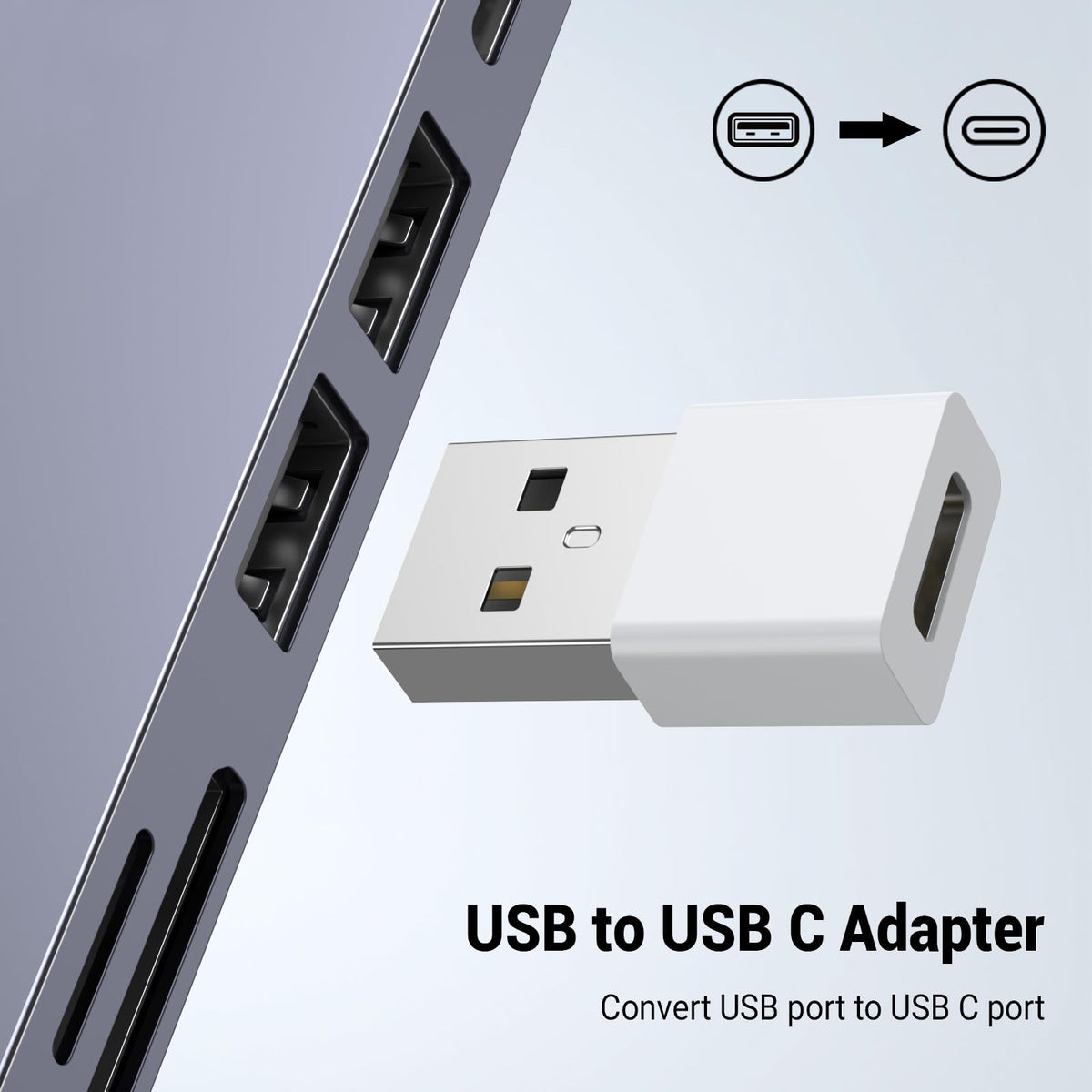 Adaptador USB a USB-C Paquete de 5 para iPhone y Samsung