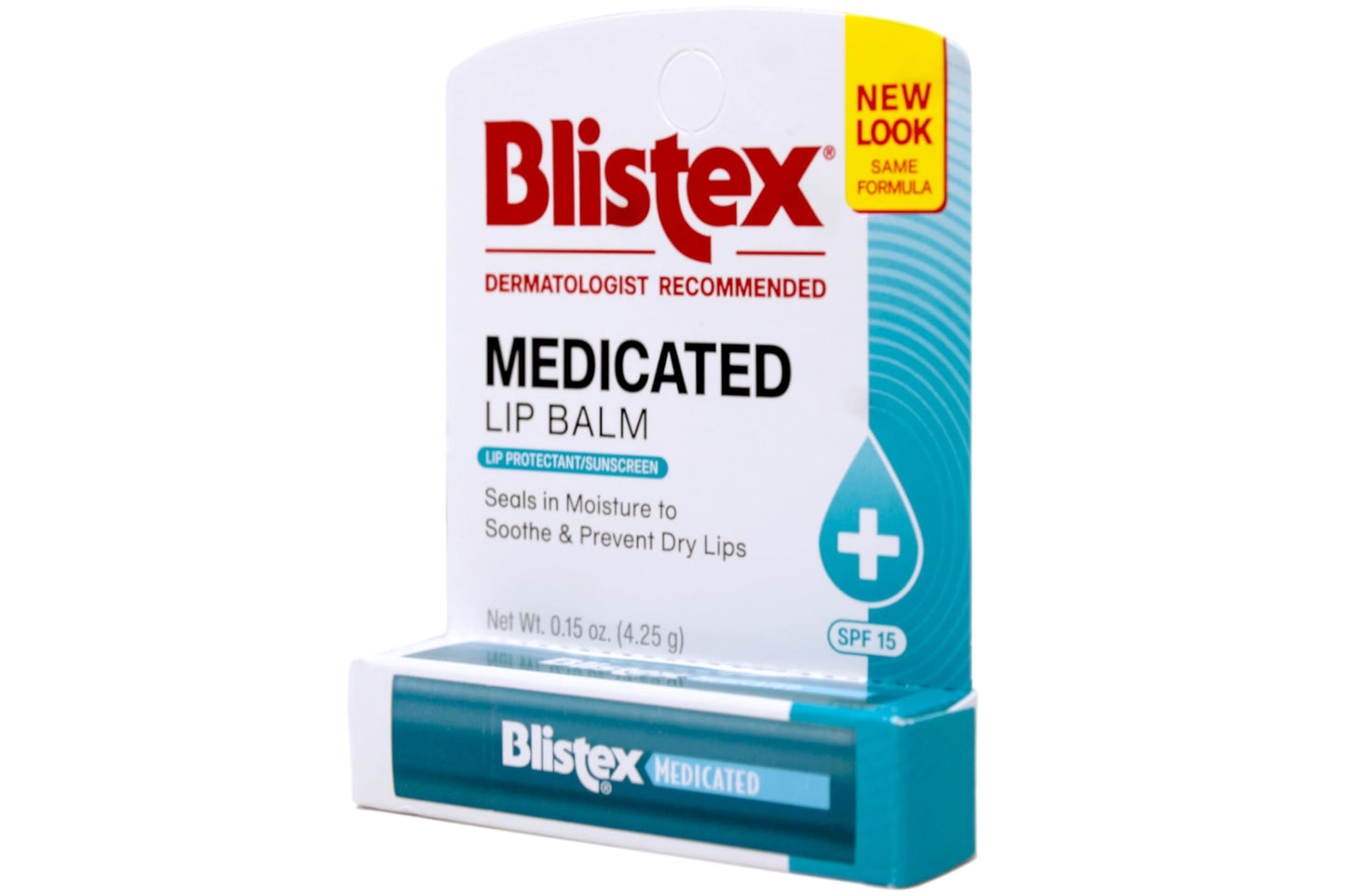 Blistex Bálsamo de labios medicado con SPF 15 para secar, enchapar y calmar labios irritados, 0,15 oz – Pack de 8
