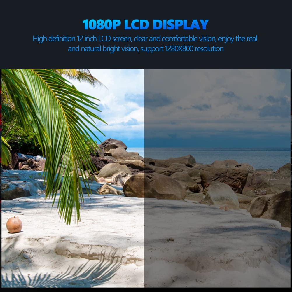 Televisor Portátil Digital ATSC LED 1080P Alta Definición Compatible u Disco Tarjeta Memoria Ideal para Viajes al Aire Libre en Vehículos Domésticos