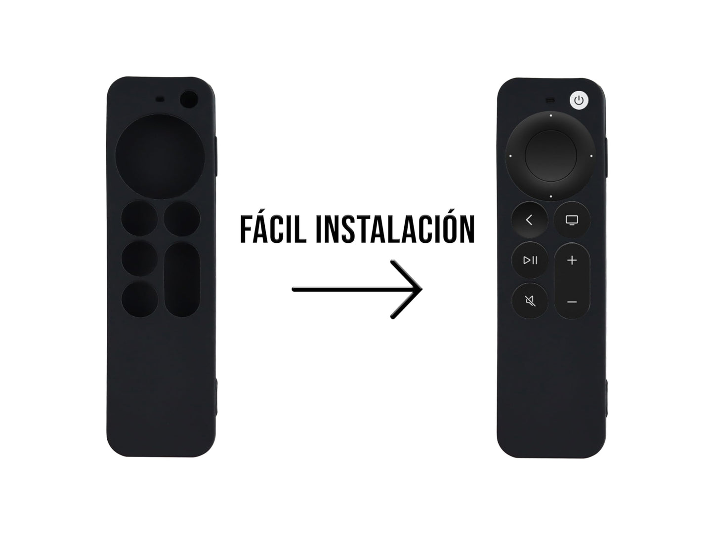 CONTROL EXPERT Funda para Control Compatible con Apple TV 4k 2 Generación Silicon Case Protector (Negro)