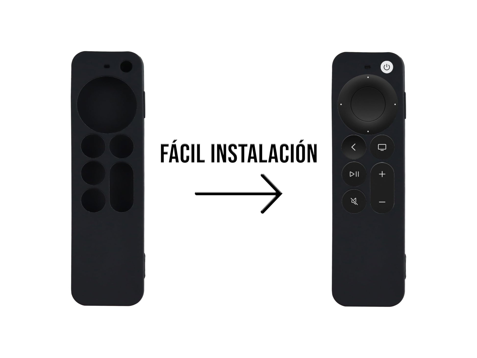 CONTROL EXPERT Funda para Control Compatible con Apple TV 4k 2 Generación Silicon Case Protector (Negro)